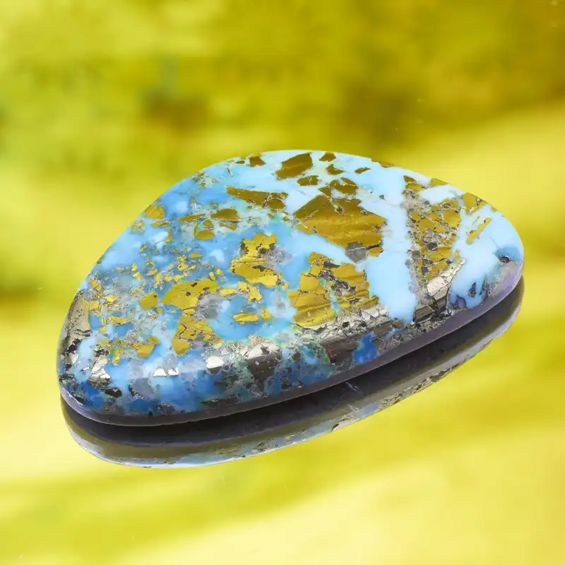 سنگ فیروزه مدل پیریت دار کد AF5