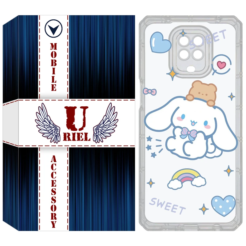 کاور یوریل قاب مدل Clear کد 24 طرح خرگوش بامزه مناسب برای گوشی موبایل شیائومی Redmi Note 9S / Note 9 Pro / Note 9 Pro Max