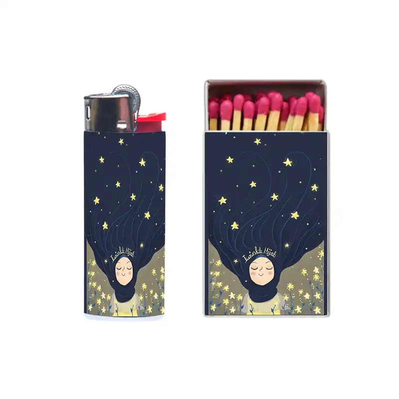 فندک مدل نقاشی کد 459 به همراه کبریت