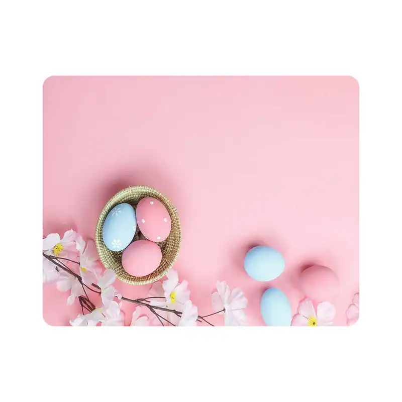 ماوس پد اطلس آبی طرح تخم مرغ رنگی مدل T1422