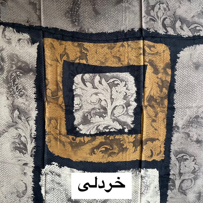 روسری زنانه مدل نخی گارزا دور دست دوز کد 27