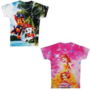 تی شرت دخترانه طرح سگ های نگهبان و پرنسس بل کد H01 مجموعه 2 عددی