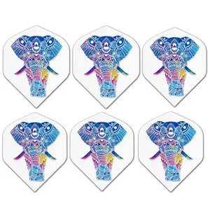 پر یدک دارت مدل DESIGNA کد 75mic-MultiColourElephant بسته 6 عددی