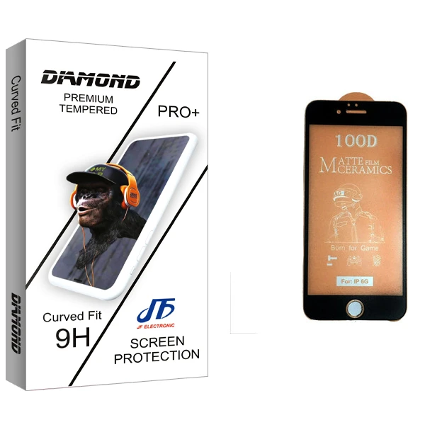 محافظ صفحه نمایش مات جی اف مدل Diamond glass مناسب برای گوشی موبایل اپل iphone 6/6S