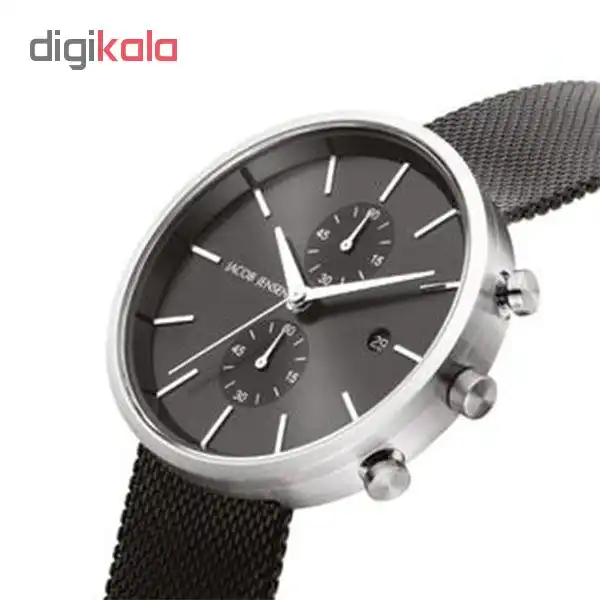 ساعت مچی عقربه ای مردانه جیکوب جنسن مدل Linear Series 626