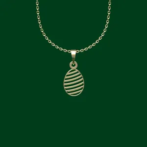 گردنبند طلا 18 عیار زنانه مدوپد مدل هندسی کد FF2-1-1001