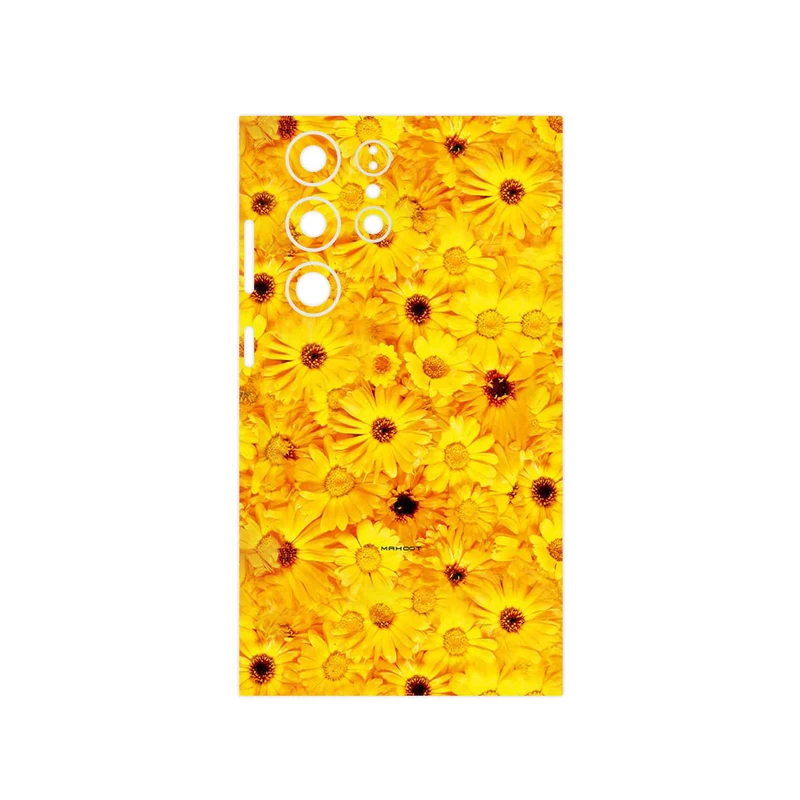 برچسب پوششی ماهوت مدل Yellow_Flower مناسب برای گوشی موبایل سامسونگ Galaxy S23 Ultra