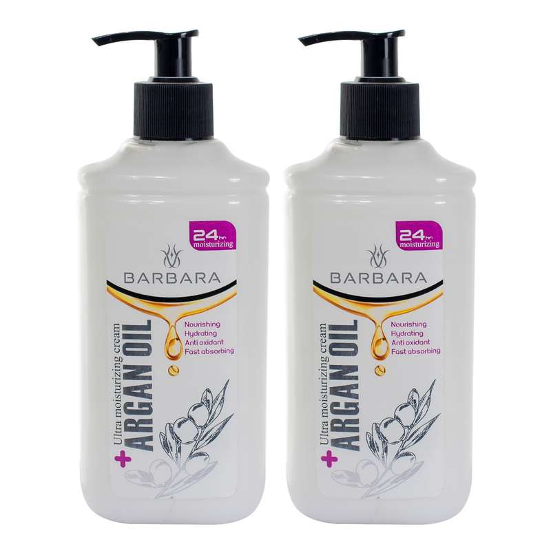 کرم مرطوب کننده باربارا مدل ARGAN OIL حجم 375 میلی لیتر مجموعه 2 عددی