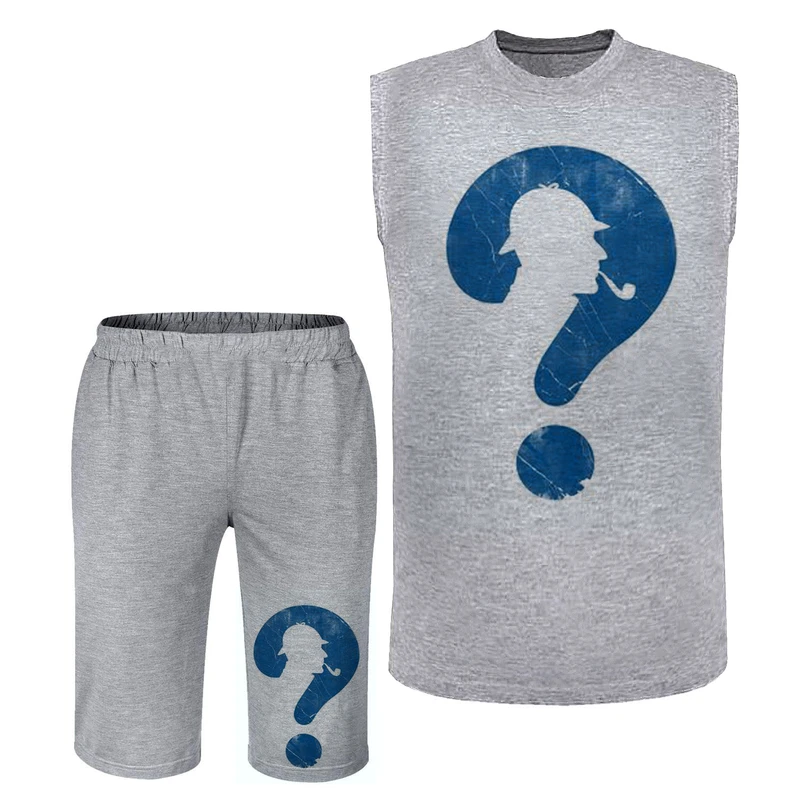 ست تاپ و شلوارک مردانه مدل علامت سوال کد N240