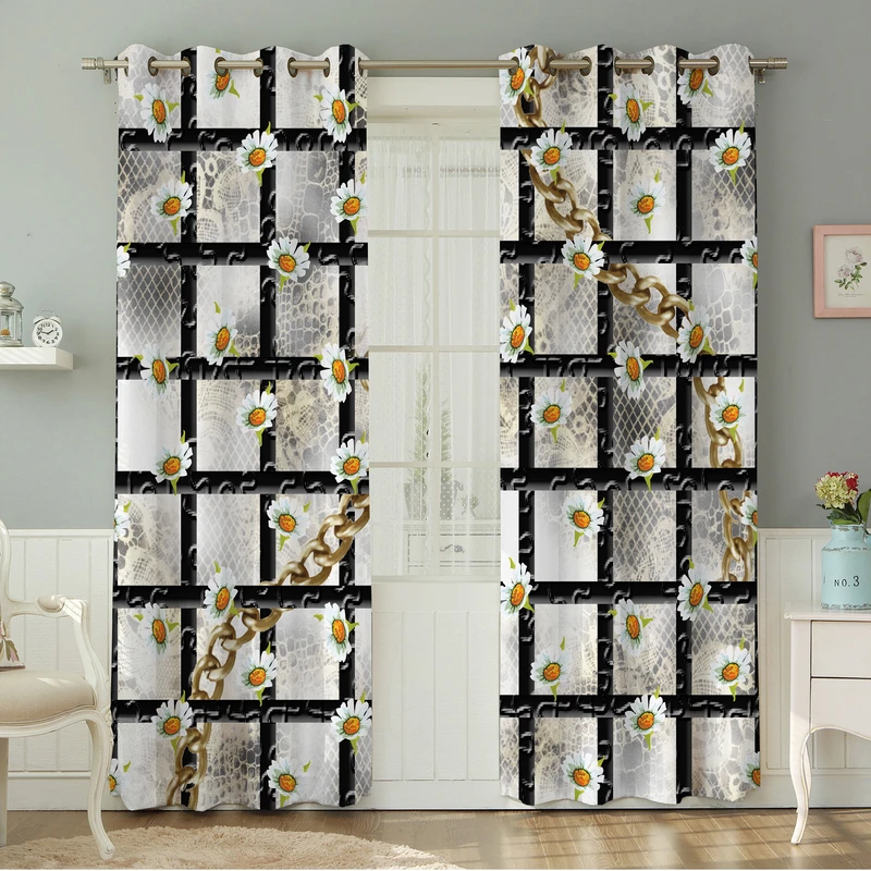 پرده نیروانا طرح  مدرن مدل هازان کد 4475 سایز 140×280 سانتی متر