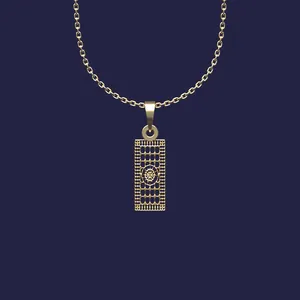 گردنبند طلا 18 عیار زنانه مدوپد مدل هندسی کد Z2-1-1191