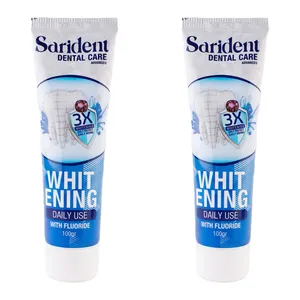 خمیر دندان سفید کننده ساریدنت مدل 01 وزن 100 گرم بسته 2 عددی