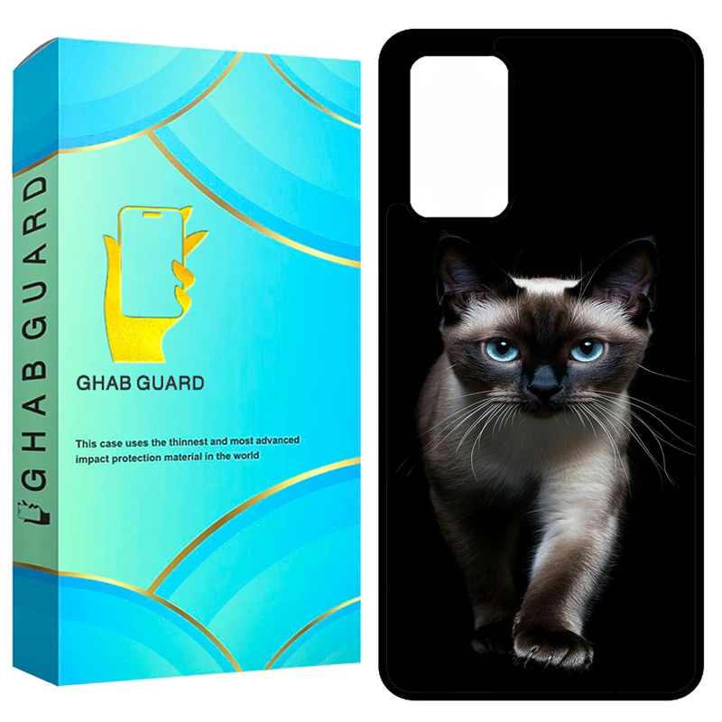 کاور قاب گارد طرح گربه مدل GCHPA72 مناسب برای گوشی موبایل سامسونگ Galaxy A72 4G