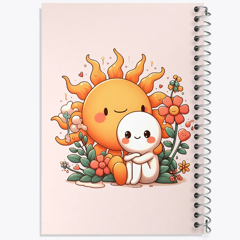 دفتر لیست خرید 50 برگ خندالو طرح آدمک و خورشید کیوت کد F6132