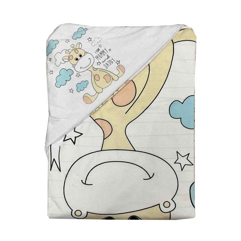 پتو کودک مدل دورپیچ 807 سایز 75x75 سانتی متر