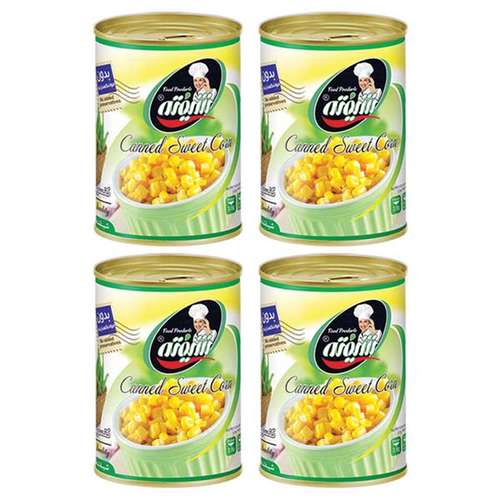   کنسرو ذرت شیرین شیفته - 370 گرم بسته 4 عددی