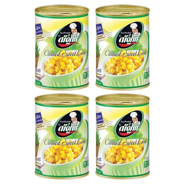 کنسرو ذرت شیرین شیفته - 370 گرم بسته 4 عددی