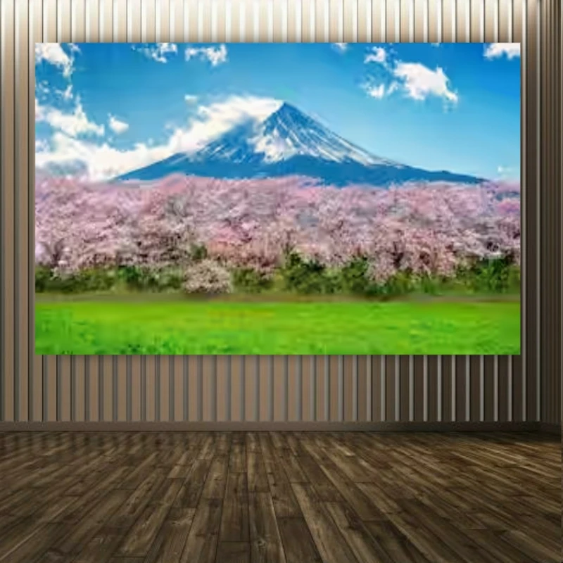 تابلو بوم طرح طبیعت مدل شکوفه های بهاری کد PP2635