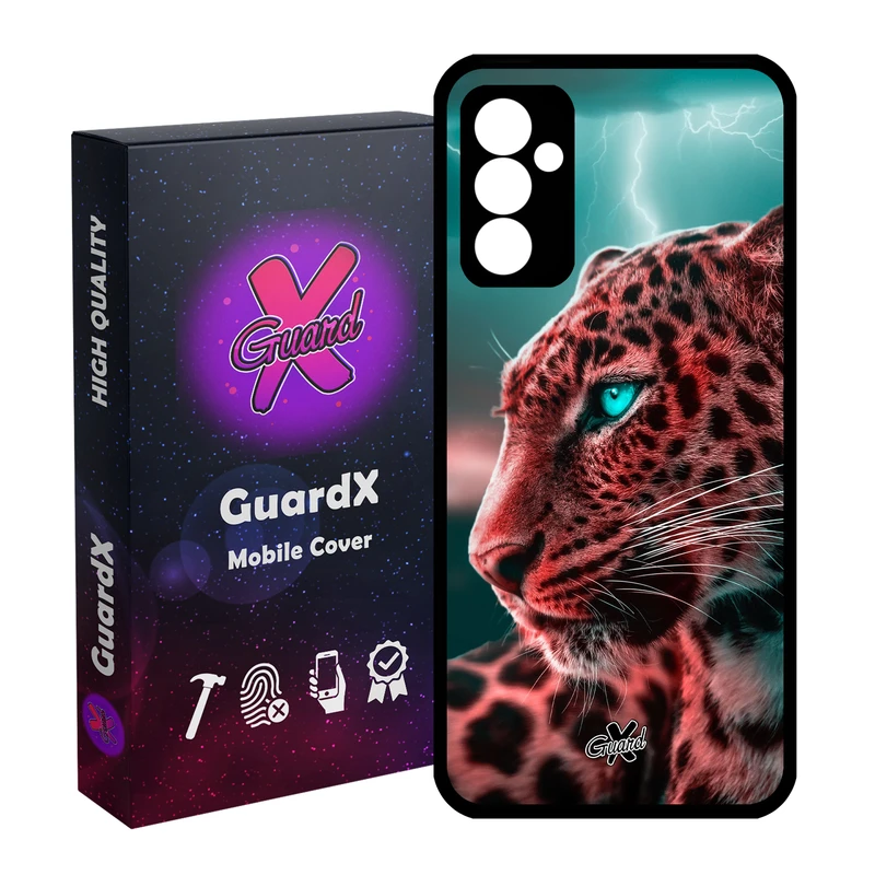 کاور گارد ایکس طرح پلنگ مدل Glass10233 مناسب برای گوشی موبایل سامسونگ Galaxy A54 / A54 5G