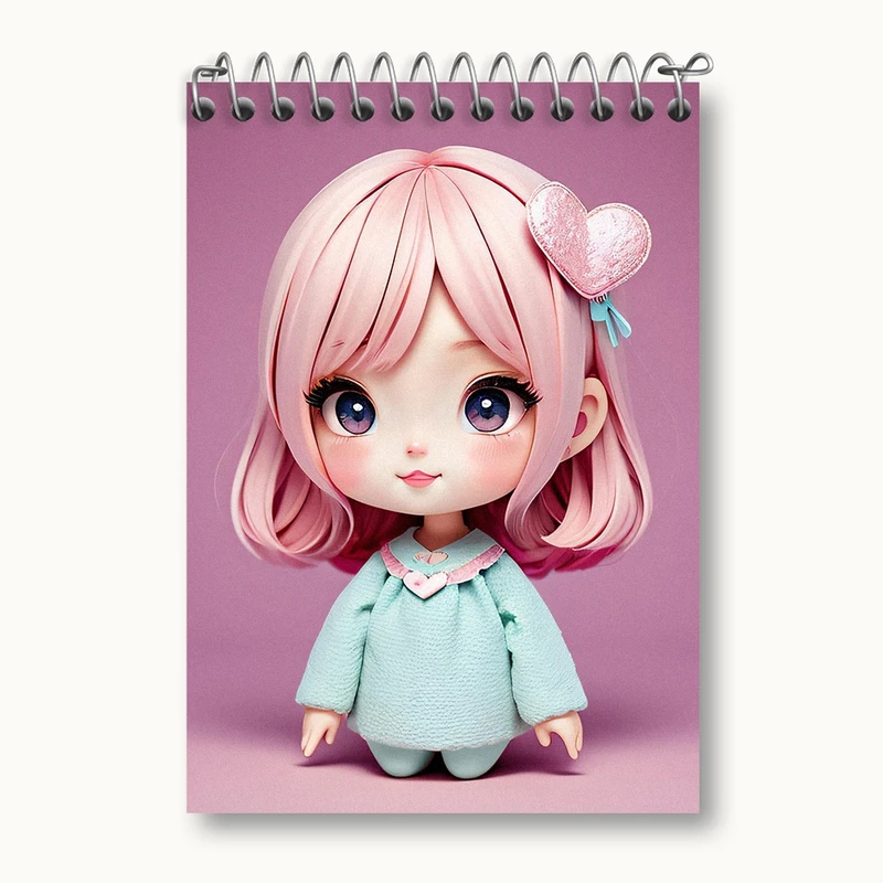 دفتر یادداشت 50 برگ خندالو مدل دخترانه (Girlish) کد 36872