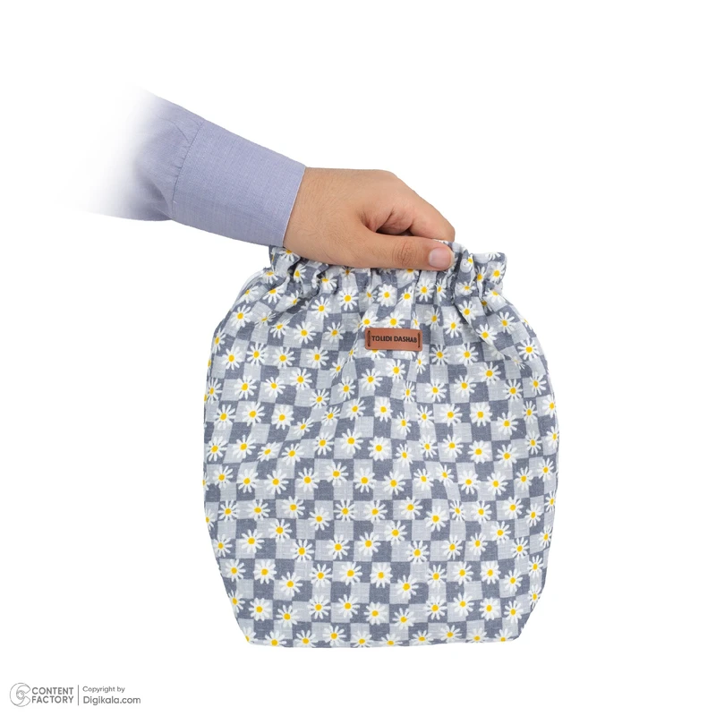 عکس شماره 4 : کیسه نان و سبزی طرح بابونه مدل سه لایه سایز 26×26 سانتی متر