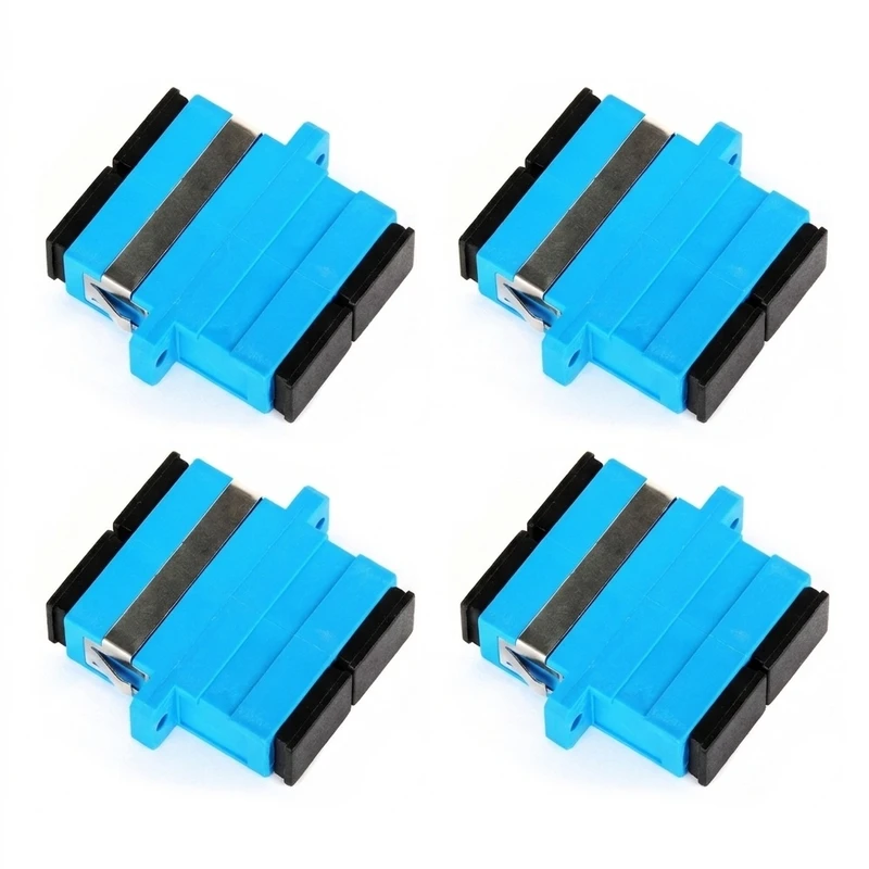 آداپتور فیبر نوری مدل SC-DUPLEX-SM بسته 4 عددی