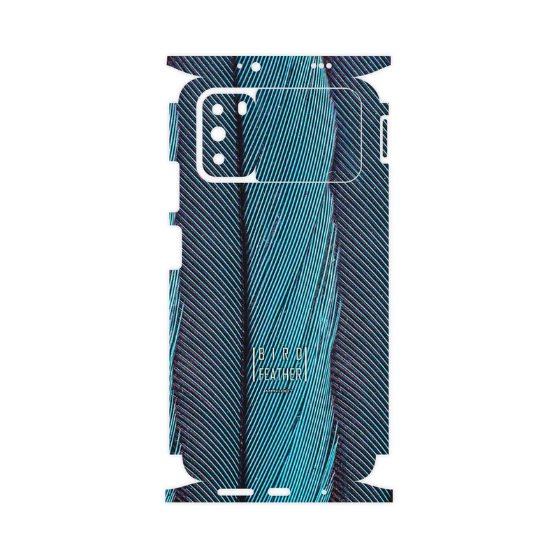 برچسب پوششی ماهوت مدل Turquoise feathers-FullSkin مناسب برای گوشی موبایل شیائومی Poco M3