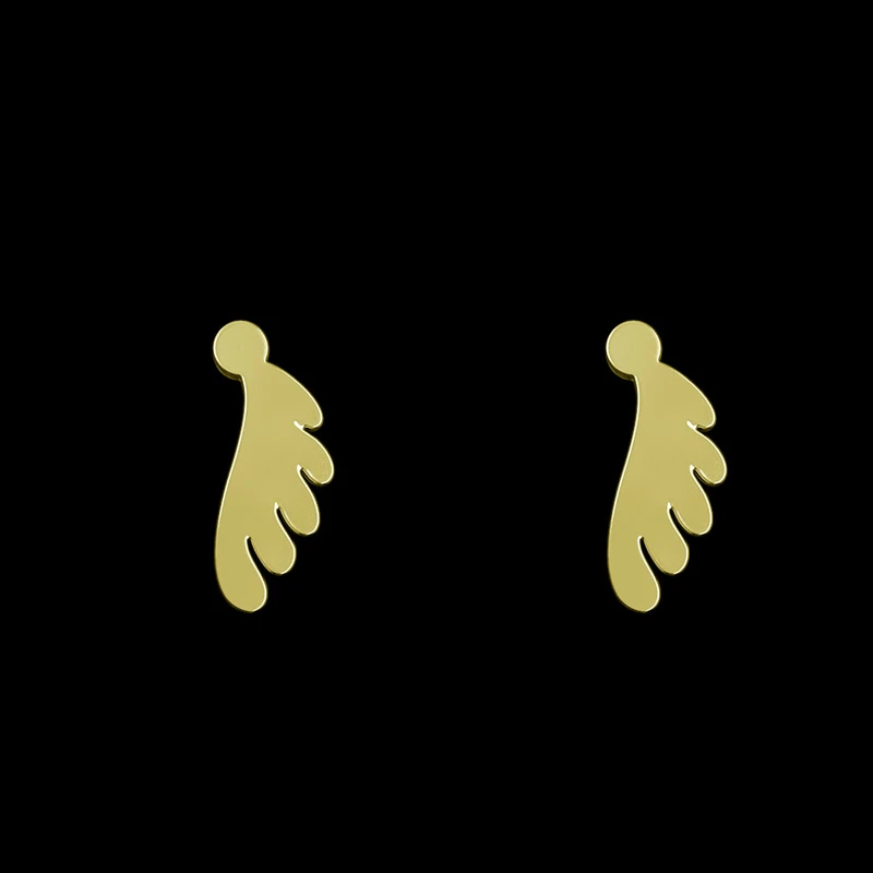 گوشواره طلا 18 عیار زنانه مدوپد مدل پر کد GA1-13440