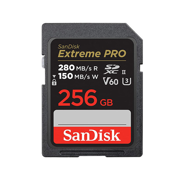 کارت حافظه SDXC سن دیسک مدل Extreme Pro V60  استاندارد UHS-II سرعت 280mbps ظرفیت 256 گیگابایت