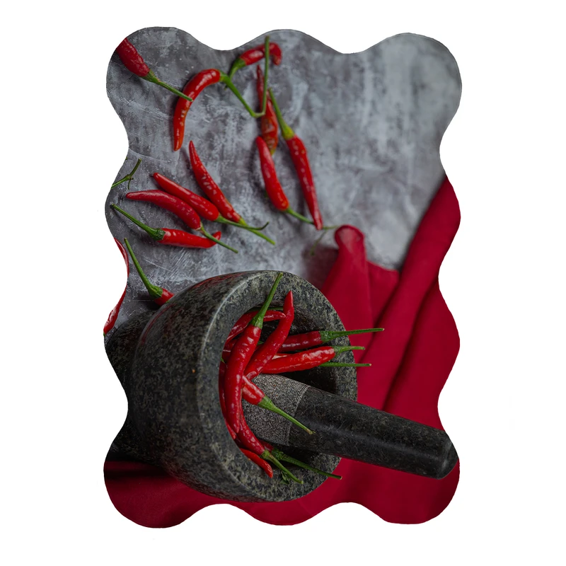 پادری مدل دالبر طرح فلفل کد 8470 سایز 80x110 سانتی متر 