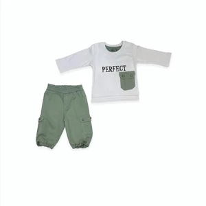 ست تیشرت آستین بلند و شلوار فندق مدل کارگو کد 1001