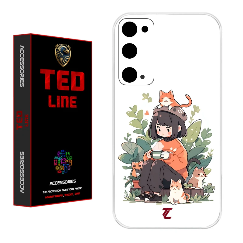 کاور تدلاین طرح گربه کد 1181 مناسب برای گوشی موبایل سامسونگ Galaxy S20 FE