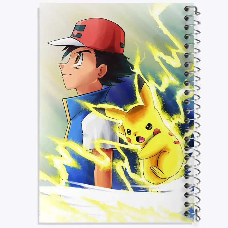 دفتر مشق 100 برگ خندالو طرح انیمه پوکمون (Pokemon) کد F2156