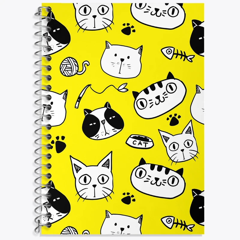 دفتر لغت 50 برگ خندالو طرح گربه (Cat) کد N271