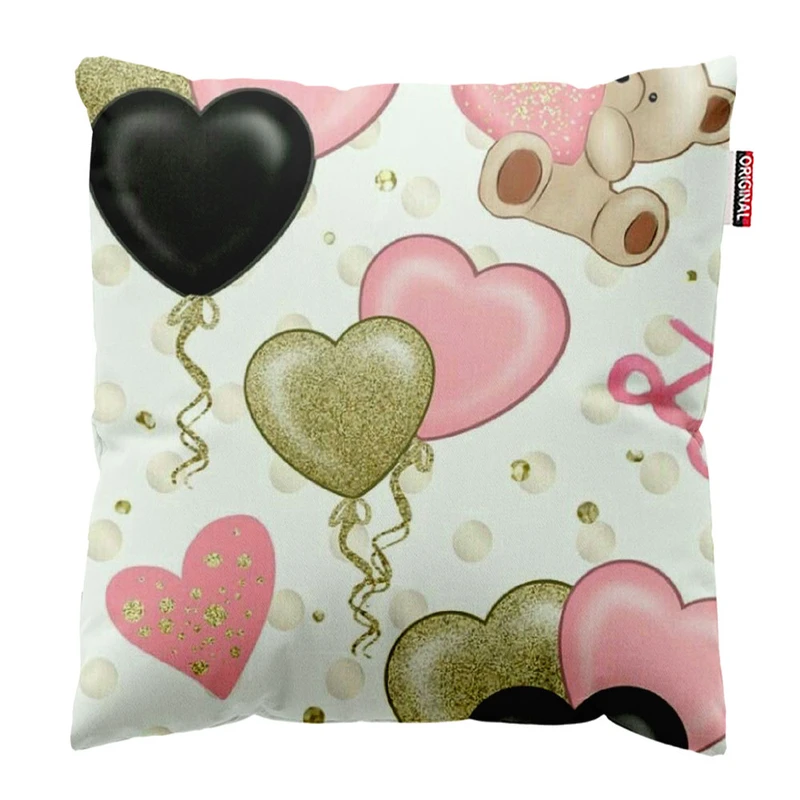 کوسن پاد آفرین طرح قلب کد 607 سایز 30*30 سانتی متر