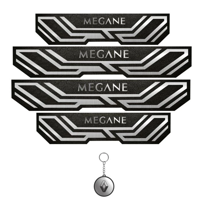 برچسب پارکابی خودرو مهدیار کد PKA 2016 مناسب برای مگان مجموعه 4 عددی به همراه جا کلیدی 