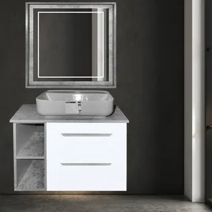 ست کابینت و روشویی مدل H23 به همراه آینه بک لایت