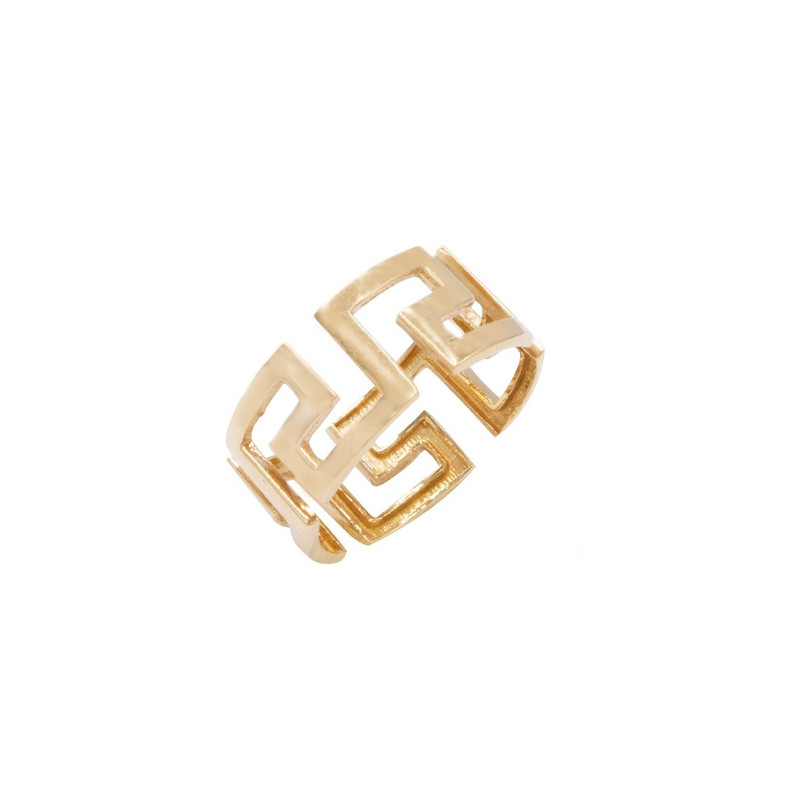 انگشتر طلا 18 عیار زنانه با طرح ورساچه الی گالری مدل باریک سایز 56