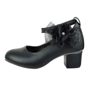 کفش دخترانه مدل پاپیونی توری کد BK.3622