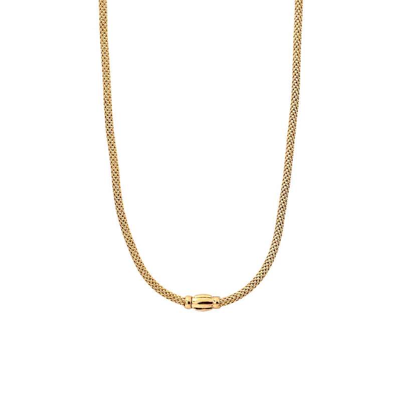 گردنبند طلا با طرح بافت 18 عیار زنانه الی گالری مدل جسیکا