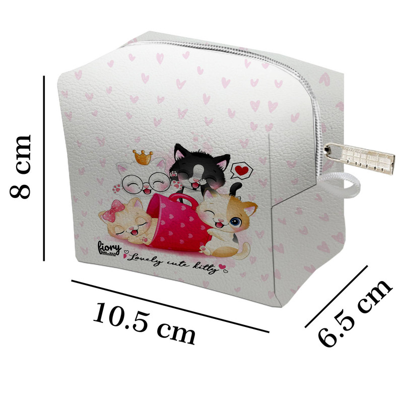 کیف نوار بهداشتی فیوری مدل گربه کیوت طرح lovely کد fiory 2344