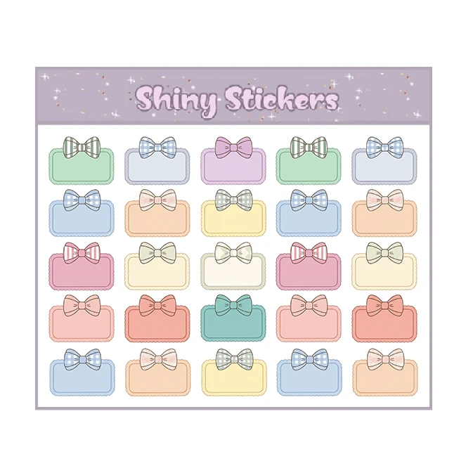 برچسب شاینی مدل نام نویسی طرح پاپیونی کد 112