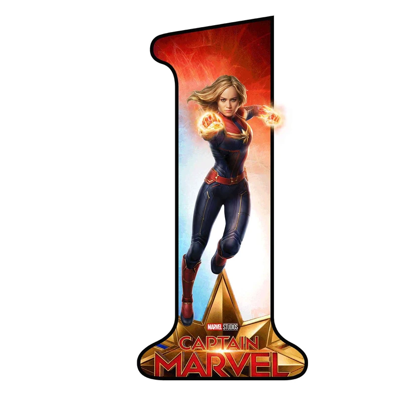   استند رومیزی تولد مدل عدد 1 طرح کاپیتان مارول کد 1514