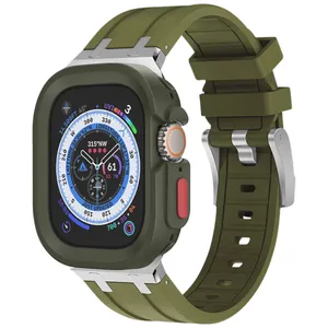 بند اسپریگ مدل Silicone AP Amizze مناسب برای اپل واچ Ultra / Ultra 2 49mm به همراه کاور