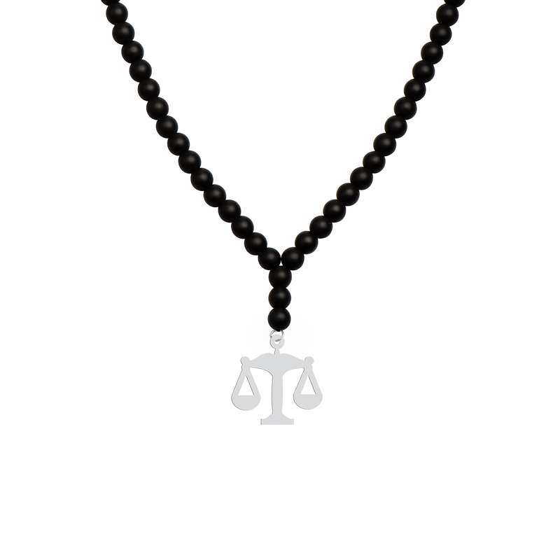 گردنبند نقره زنانه هایکا مدل ترازوی عدالت n.ha1 - 416