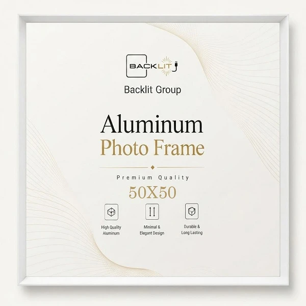 قاب عکس بکلیت مدل آلومینیومی AL-S5050 سایز 50×50 سانتی متر