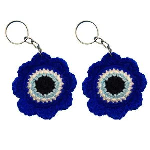 جاکلیدی مدل بافتنی طرح چشم نظر بسته 2 عددی