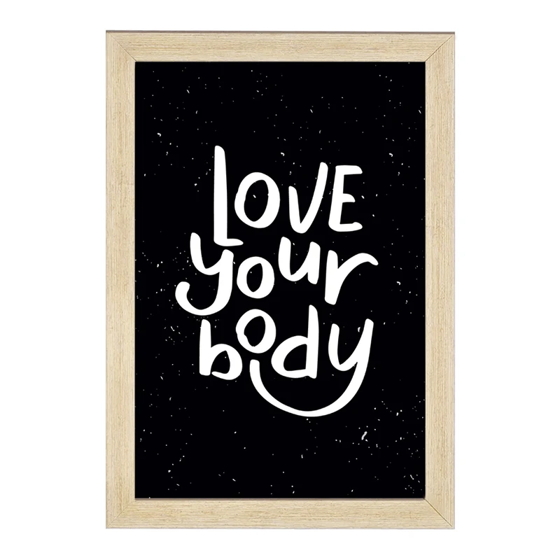 تابلو خندالو مدل Love Your Body کد F1057