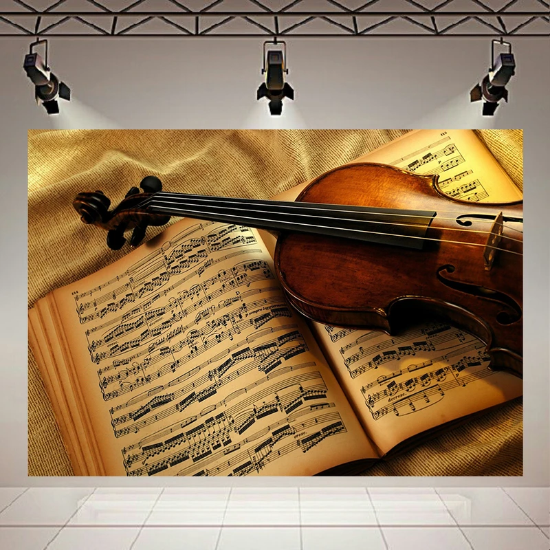 پوستر مدل بک لایت طرح نت موسیقی و ویالن کد 2