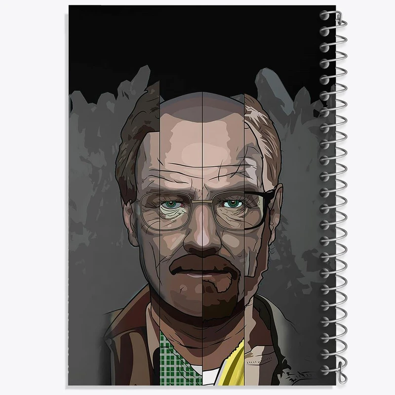 دفتر شطرنجی 50 برگ خندالو طرح والتر وایت سریال بریکینگ بد Breaking Bad کد 13282
